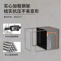 Foldable Steel Frame Storage Box with Clear Window for Clothes Quilts