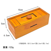 Wooden Puzzle Box Brain Teaser Money Bank