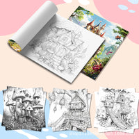Adult Decompression Coloring Book - Fairy Tale Castle