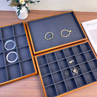 Solid Wood Jewelry Display Tray for Necklaces, Pendants, Bracelets, and Earrings
