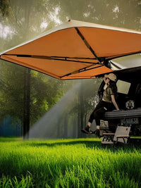 270-Degree Vehicle Awning with Aluminum Shell for Car Rooftop Side Mount