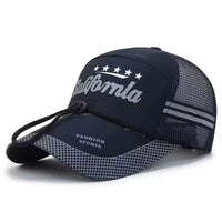 Men's Summer Outdoor Sports Baseball Cap Fishing Sun Hat with Breathable Mesh and Extended Brim