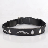 LED Light-Up Pet Collar and Leash Set for Dogs, Rechargeable Glowing Christmas Tree Pattern