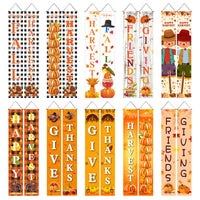 Thanksgiving Porch Banner Set - Autumn Harvest Holiday Decoration