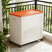 Outdoor Waterproof Storage Cabinet with Wheels for Balcony Patio Garden