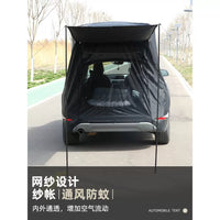 SUV Car Tailgate Tent with Mosquito Net and Sunshade, Outdoor Vehicle Rear Extension Awning