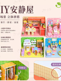 3D DIY Paper House Puzzle Model for Kids, Educational Craft Toy for Ages 3-6