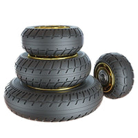 Universal Rubber Caster Wheels for Carts and Trolleys - 3, 4, and 5 Inch Options