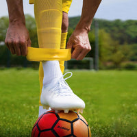 Silicone Soccer Shin Guard Sleeves with Anti-Slip Elastic Strap for Training