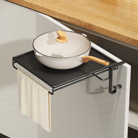Punch-Free Cabinet Door Hanging Shelf, Small Apartment Kitchen Bathroom Extendable Tabletop Storage, Multi-functional Foldable Organizer