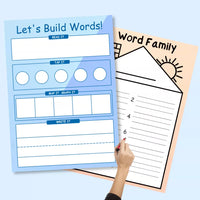 Large English Word Family & Word Builder Eraseable Posters