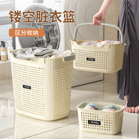 Laundry Hamper with Breathable Hollow Design, Large Capacity Storage Basket for Bathroom, Dorm, and Home