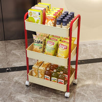 Multi-Layer Rolling Utility Cart with Wheels for Kitchen and Storage