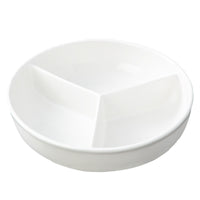 Ceramic Divided Steaming Plate with Multiple Compartments for Meal Prep and Serving