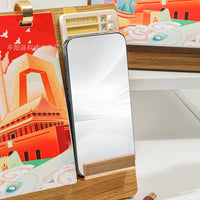 2026 Minimalist Desk Calendar with Wooden Stand and Mirror, Multifunctional Planner