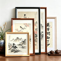 Wooden Acrylic Picture Frame for Calligraphy and Painting Display