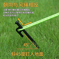 Heavy Duty Outdoor Tent Stakes, 9mm Diameter Windproof Ground Pegs for Canopies and Tents