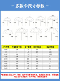 Large Outdoor Patio Umbrella with UV Protection, Commercial Grade Sunshade for Market Stalls and Gardens