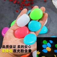 Large Luminous Garden Pebbles for Landscaping, Fish Tanks, and Walkways - 4.5cm Glow-in-the-Dark Stones