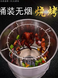 Charcoal Home BBQ Grill Smoker for Cured Meat Outdoor Portable Roasting Duck Lamb Leg Hanging Oven Chicken Roaster