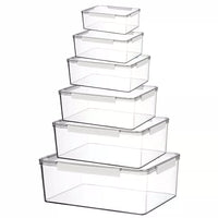 Clear Acrylic Storage Box with Lid for Toys, Clothes, Cosmetics, Snacks, Books, and Sundries