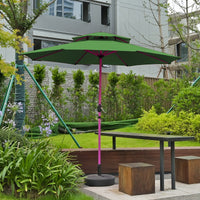 Rose Red Pole Outdoor Patio Umbrella Sunshade Rainproof Center Pole Umbrella for Commercial Beach Use