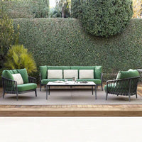 Outdoor Wicker Patio Sofa Set for Garden Balcony Hotel Furniture, Waterproof Rattan Sofa