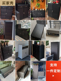 Authentic Rattan Woven Modern Waterproof Sunscreen Balcony Outdoor Household Doorway Large Capacity Garden Courtyard Storage Cabinet