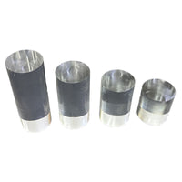 Clear Acrylic Cylinder Display Risers for Collectibles, Cosmetics, and Jewelry
