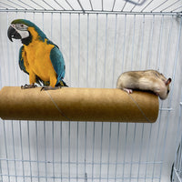 Small Pet Parrot Paper Perch Chew Toy for Hamsters and Birds