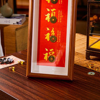 Chinese New Year Five Blessings Photo Frame Ornament with Lucky Coins