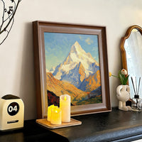 French Vintage Golden Mountain Sunrise Wall Art for Living Room Sofa Background and Dining Room Decor