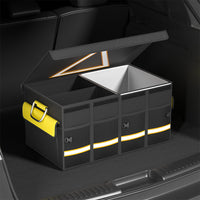 Car Trunk Organizer with Lid, Multi-functional Collapsible Storage Bin for Outdoor Camping and Vehicle Use