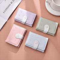 Cute Cartoon Cat Tri-fold Short Wallet for Women, Multi-card Slot Coin Purse