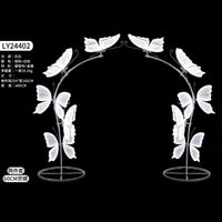 Luminous Butterfly Arch Wedding Backdrop Decoration Iron Art Festival Arch Stage Wedding Props