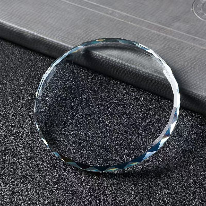 Crystal Base for Christmas Ornaments and Jewelry Displays, Customizable with Engraving