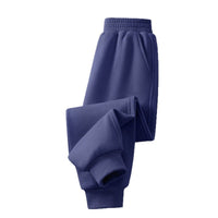 Kids' Solid Color Jogger Sweatpants for Boys and Girls, Spring/Autumn Thin or Fleece-Lined Options