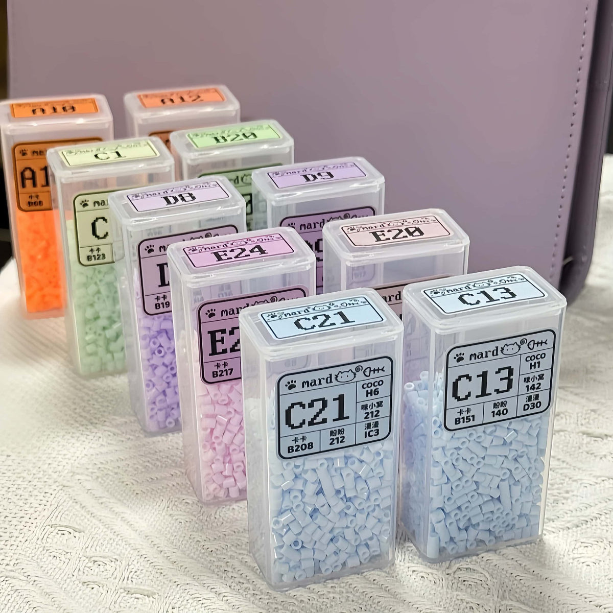 Stackable Transparent Storage Box for Perler Beads with Lid