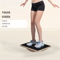 Wooden Balance Board for Core Strength and Lower Body Training