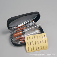 Mini Travel Makeup Brush Set with Portable Bag for Eyeshadow and Blush