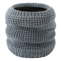 Unisex Fleece Lined Knit Neck Warmer Scarf for Winter Outdoor Activities