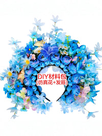 DIY Hanfu Hair Accessories Silk Flower Kit for Adults & Children's Photography Props