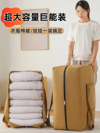 Heavy-Duty Canvas Quilt Storage Bag for Moving and Home Organization