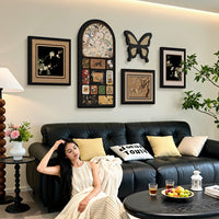 French Vintage Living Room Wall Art Set for Sofa Background, Abstract Artistic Combination Prints