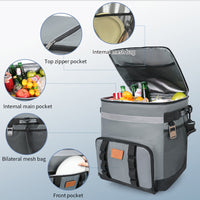 Rolling Insulated Cooler Bag with Wheels, Large Capacity Picnic and Car Refrigerator Bag