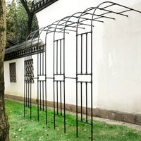 Half-Arch Metal Garden Trellis for Climbing Plants, Roses, and Vines