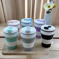Portable Collapsible Silicone Water Bottle for Travel and Sports, Coffee Cup