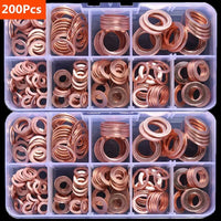 Copper Washer Assortment Kit M5-M14 for Plumbing and Automotive Repairs
