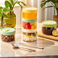 High Borosilicate Glass Bowl with Silicone Lid - Microwave Safe Baby Food Container, Soup Bowl, Fresh-keeping Box, Food Grade Freezer Safe