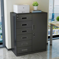 5-Drawer Metal Filing Cabinet for Office Documents and Tools